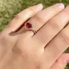 2ct Halo Heart Cut Ruby Infinity Shank Promise Ring