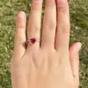 2ct Halo Heart Cut Ruby Infinity Shank Promise Ring
