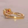 2ct Halo Heart Cut Ruby Infinity Shank Promise Ring