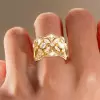 4ctw Marquise Cut White Sapphire Hollow Vintage Cocktail Ring