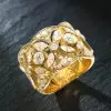 4ctw Marquise Cut White Sapphire Hollow Vintage Cocktail Ring