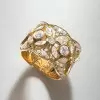 4ctw Marquise Cut White Sapphire Hollow Vintage Cocktail Ring