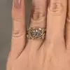2ct Round Cut Nature Inspire Leaf Engagement Ring