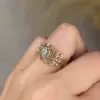 2ct Round Cut Nature Inspire Leaf Engagement Ring