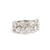 3ctw Round and Pear Cut Cluster Wedding Band