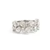 3ctw Round and Pear Cut Cluster Wedding Band