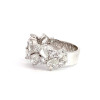 3ctw Round and Pear Cut Cluster Wedding Band