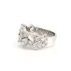 3ctw Round and Pear Cut Cluster Wedding Band