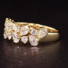 3ctw Round and Pear Cut Cluster Wedding Band