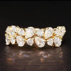 3ctw Round and Pear Cut Cluster Wedding Band