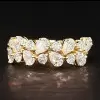 3ctw Round and Pear Cut Cluster Wedding Band