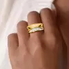 Baguette Cut Vintage Knife Edge Style Ring