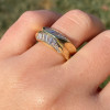 Baguette Cut Vintage Knife Edge Style Ring