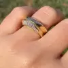 Baguette Cut Vintage Knife Edge Style Ring