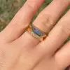 Baguette Cut Vintage Knife Edge Style Ring