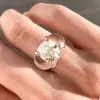6.8ct Round Cut Rose Gold Tone Modern Engagement Ring