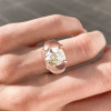 6.8ct Round Cut Rose Gold Tone Modern Engagement Ring