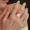6.8ct Round Cut Rose Gold Tone Modern Engagement Ring