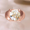 6.8ct Round Cut Rose Gold Tone Modern Engagement Ring