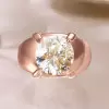 6.8ct Round Cut Rose Gold Tone Modern Engagement Ring