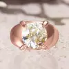 6.8ct Round Cut Rose Gold Tone Modern Engagement Ring