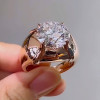 6.8ct Round Cut Rose Gold Tone Modern Engagement Ring