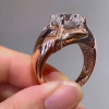 6.8ct Round Cut Rose Gold Tone Modern Engagement Ring