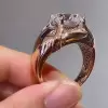 6.8ct Round Cut Rose Gold Tone Modern Engagement Ring