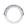4.5ctw Marquise Cut White and Blue Sapphire Wedding Band