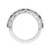 4.5ctw Marquise Cut White and Blue Sapphire Wedding Band
