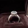 9.3ct Oval Cut Paved Unisex Engagement Ring