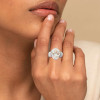 9.3ct Oval Cut Paved Unisex Engagement Ring