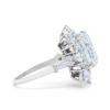 9.5ct Asscher Cut White Sapphrie Halo Engagement Ring