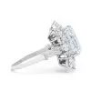 9.5ct Asscher Cut White Sapphrie Halo Engagement Ring