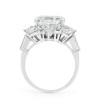 9.5ct Asscher Cut White Sapphrie Halo Engagement Ring