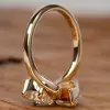 3ct Pear and Round Cut Toi Et Moi Engagement Ring