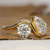 3ct Pear and Round Cut Toi Et Moi Engagement Ring