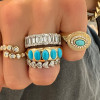 14ctw Emerald Cut Heart Shape Prongs Eternity Ring