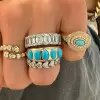 14ctw Emerald Cut Heart Shape Prongs Eternity Ring