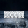 14ctw Emerald Cut Heart Shape Prongs Eternity Ring