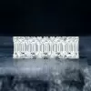 14ctw Emerald Cut Heart Shape Prongs Eternity Ring
