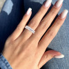 14ctw Emerald Cut Heart Shape Prongs Eternity Ring