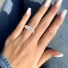 14ctw Emerald Cut Heart Shape Prongs Eternity Ring