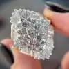 6ctw Round and Baguette Cut Clustered Vintage Statement Ring