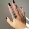 6ctw Round and Baguette Cut Clustered Vintage Statement Ring