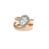 1.5ct Pear Cut Two Tone Intertwined Modern Engagement Ring