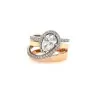 1.5ct Pear Cut Two Tone Intertwined Modern Engagement Ring