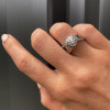 2ct Round Cut Intertwined Modern Bypass Engagement Ring