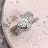 2ct Round Cut Intertwined Modern Bypass Engagement Ring