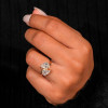 3ctw Pear Cut Asymmetric Toi Et Moi Promise Ring